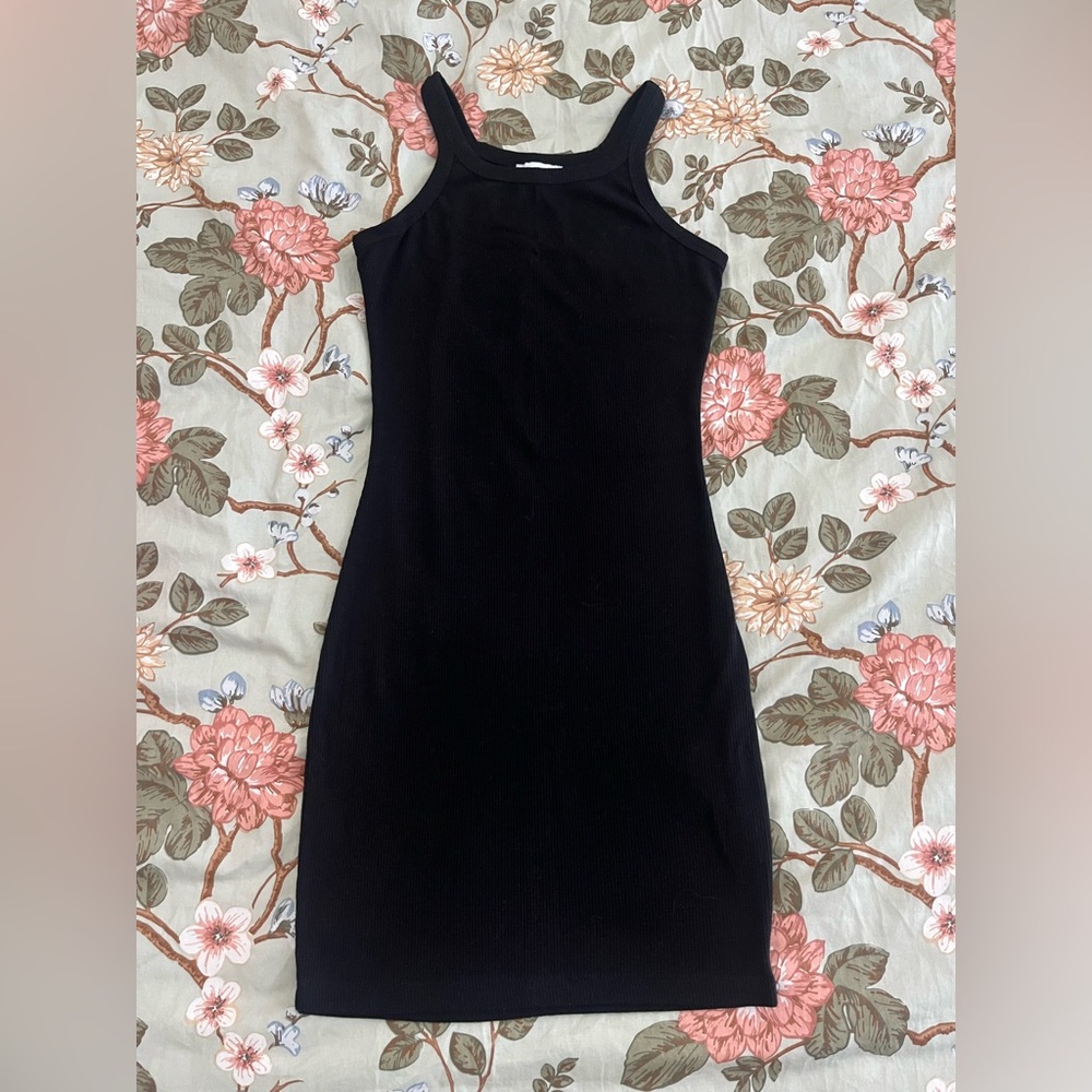 Princess Polly black ribbed bodycon mini dress